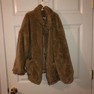 Tan Fuzzy coat